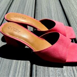 Pretty and pink! Very classy sassy heels never worn, bought at Nordys rack.